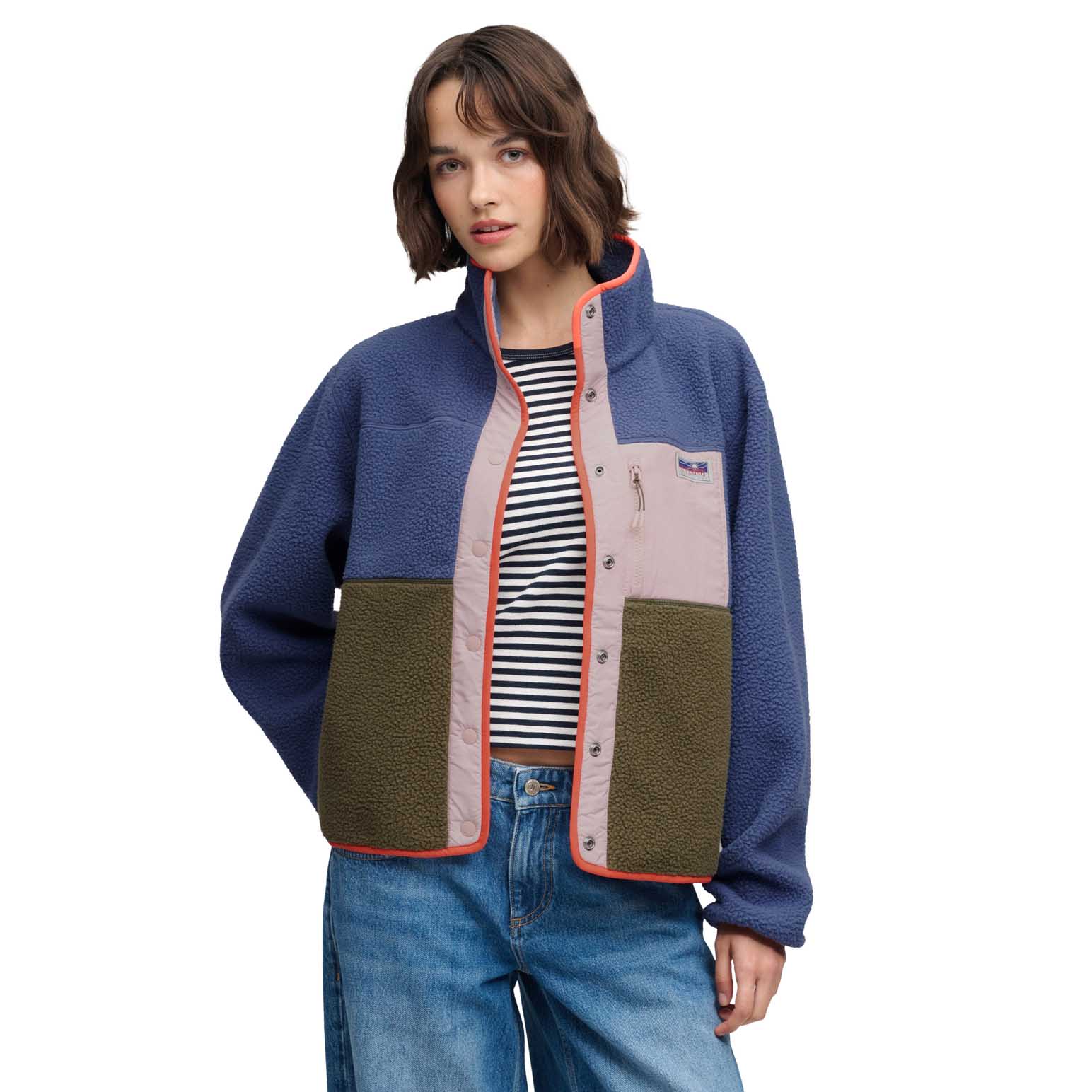 Superdry Colour Block Fleece Jacket